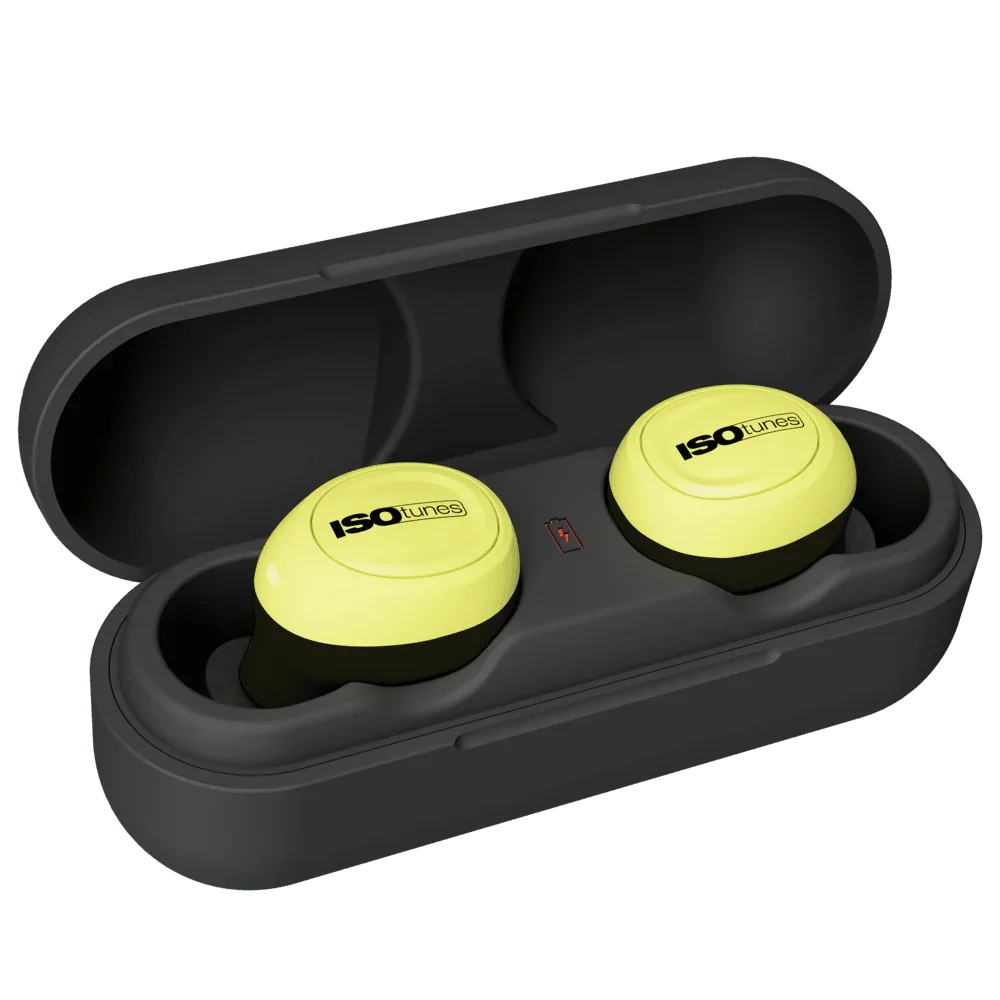 ISOtunes Free 2.0 oordoppen in de oplaad-case